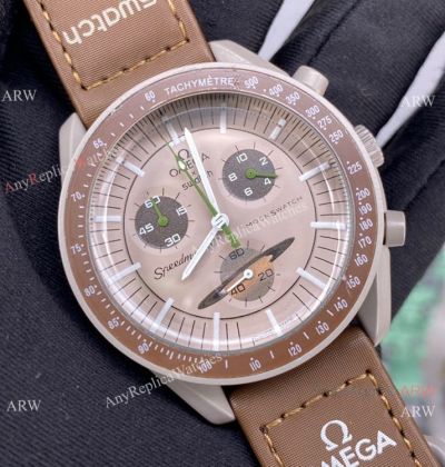 AAA Replica Swatch x Omega 'Mission Saturn' Moonswatch Bioceramic Case Swiss Quartz